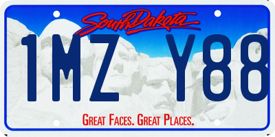 SD license plate 1MZY88