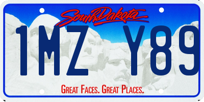 SD license plate 1MZY89