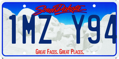 SD license plate 1MZY94