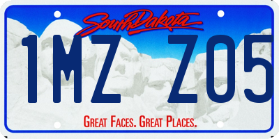 SD license plate 1MZZ05