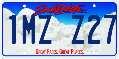 SD license plate 1MZZ27