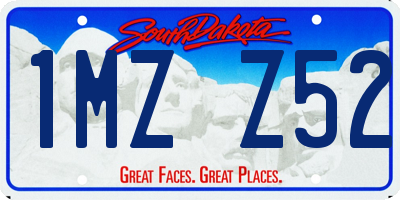 SD license plate 1MZZ52