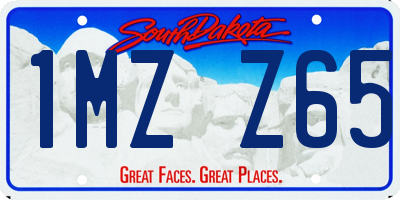 SD license plate 1MZZ65