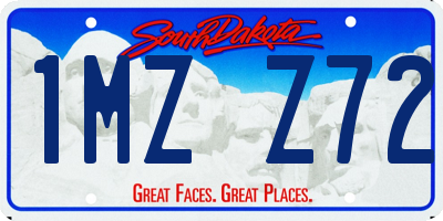 SD license plate 1MZZ72
