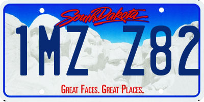 SD license plate 1MZZ82