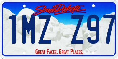 SD license plate 1MZZ97