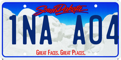 SD license plate 1NAA04