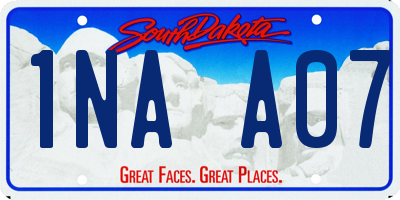 SD license plate 1NAA07
