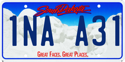 SD license plate 1NAA31
