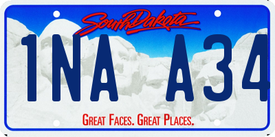 SD license plate 1NAA34
