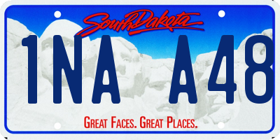SD license plate 1NAA48