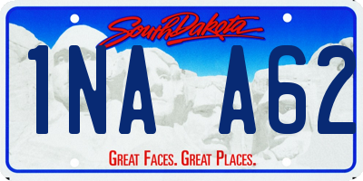 SD license plate 1NAA62