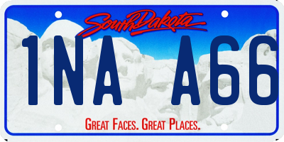 SD license plate 1NAA66