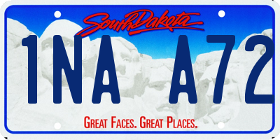 SD license plate 1NAA72