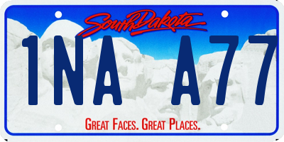 SD license plate 1NAA77