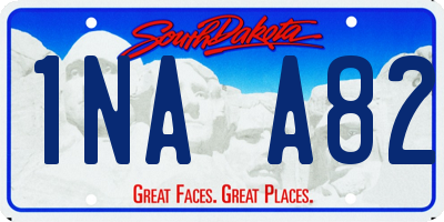 SD license plate 1NAA82
