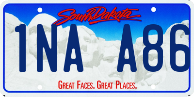 SD license plate 1NAA86