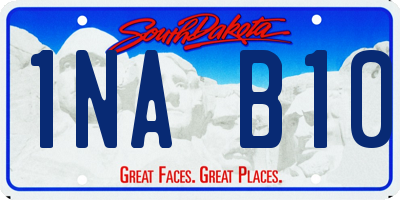 SD license plate 1NAB10
