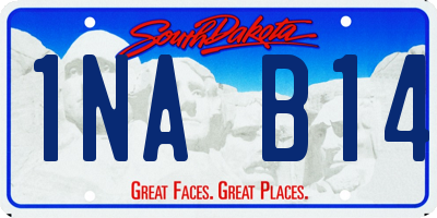 SD license plate 1NAB14