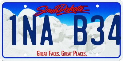 SD license plate 1NAB34