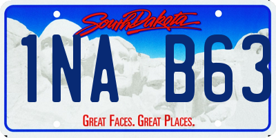 SD license plate 1NAB63