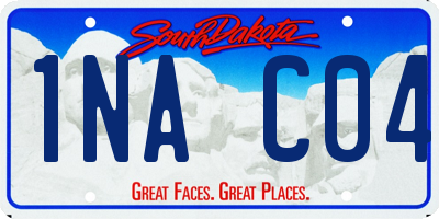 SD license plate 1NAC04