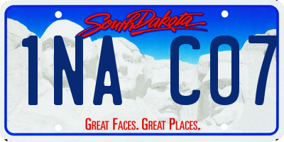 SD license plate 1NAC07