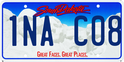 SD license plate 1NAC08