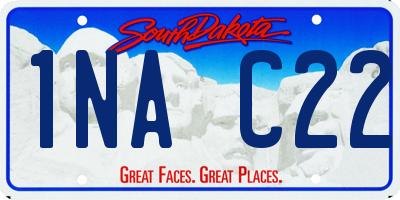 SD license plate 1NAC22