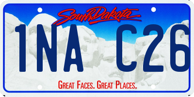 SD license plate 1NAC26