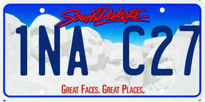 SD license plate 1NAC27