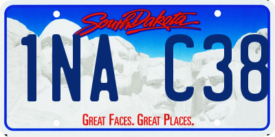 SD license plate 1NAC38