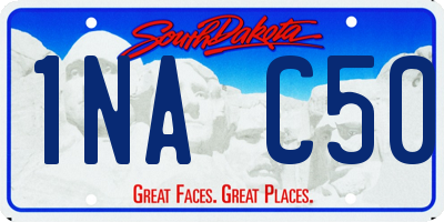 SD license plate 1NAC50