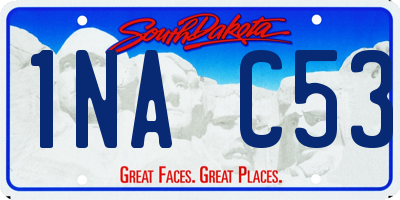 SD license plate 1NAC53