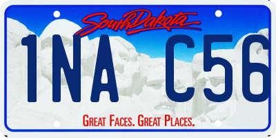 SD license plate 1NAC56