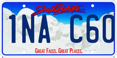 SD license plate 1NAC60