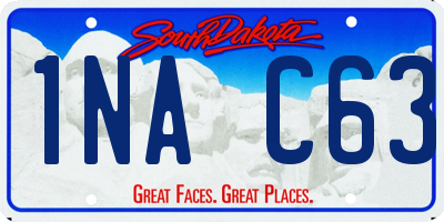SD license plate 1NAC63