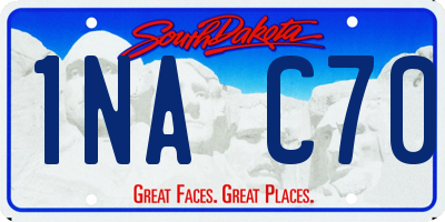 SD license plate 1NAC70