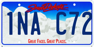 SD license plate 1NAC72