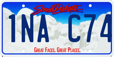 SD license plate 1NAC74