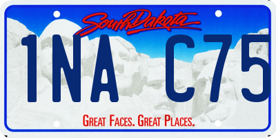 SD license plate 1NAC75