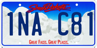 SD license plate 1NAC81