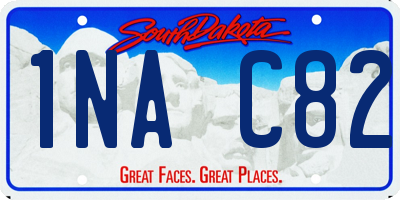 SD license plate 1NAC82