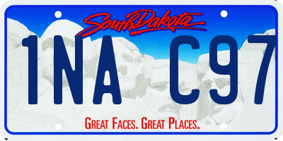 SD license plate 1NAC97
