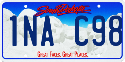 SD license plate 1NAC98