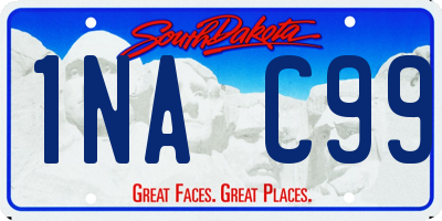 SD license plate 1NAC99