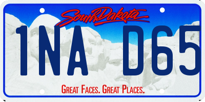 SD license plate 1NAD65