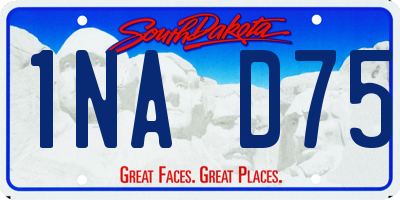 SD license plate 1NAD75