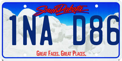 SD license plate 1NAD86