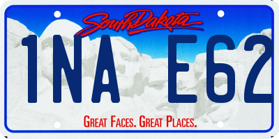 SD license plate 1NAE62